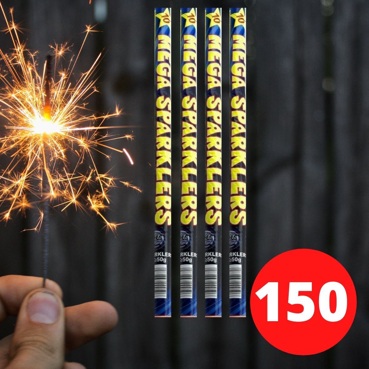 16" Inch Long Sparklers (PACK OF 150) In Tubes WeddingSparklers.co.uk