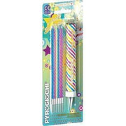 Sparklers - Happy Birthday 6" Inch Ice Fountain Sparklers With 12 Candles Indoor Use (PACK OF 13)