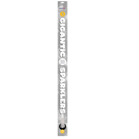 Bulk Buy 27" Inch Gigantic Silver Painted (70cm) Sparklers (PACK OF 50)
