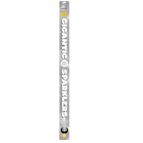 Bulk Buy 70cm Gigantic Silver Painted Sparklers (PACK OF 50)