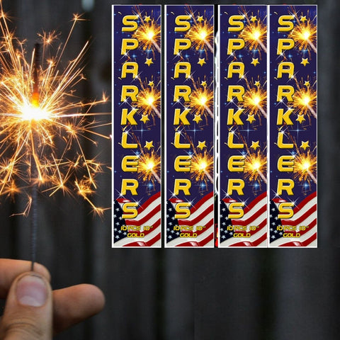 Bulk Buy 10" Inch Gold Effect (25cm) Sparklers (PACK OF 50)