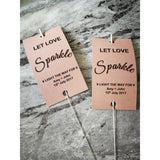 Sparkler Tags - Pack Of 50 Personalised Sparkler Tags With FREE Sparklers