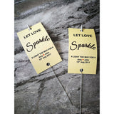 Sparkler Tags - Pack Of 50 Personalised Sparkler Tags With FREE Sparklers