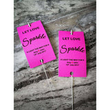 Sparkler Tags - Pack Of 50 Personalised Sparkler Tags With FREE Sparklers