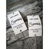 Sparkler Tags - Pack Of 50 Personalised Sparkler Tags With FREE Sparklers