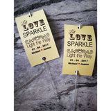 Sparkler Tags - Custom Made Wedding Favour Sleeves Including Gold Effect Sparklers