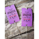 Sparkler Tags - Vintage Wedding Shabby Chic Custom-Made Sparkler Tags With Free Sparklers