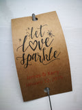 Sparkler Tags - Wedding Sparkler Gift Tags With FREE Gold Effect Sparklers