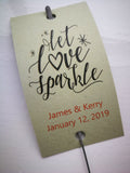 Sparkler Tags - Wedding Sparkler Gift Tags With FREE Gold Effect Sparklers