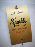 Sparkler Tags - Wedding Reception Tags With FREE Giant Sparklers