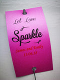 Sparkler Tags - Wedding Reception Tags With FREE Giant Sparklers