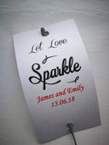 Sparkler Tags - Wedding Reception Tags With FREE Giant Sparklers