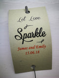 Sparkler Tags - Wedding Reception Tags With FREE Giant Sparklers