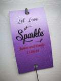 Sparkler Tags - Wedding Reception Tags With FREE Giant Sparklers