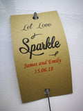Sparkler Tags - Wedding Reception Tags With FREE Giant Sparklers
