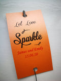 Sparkler Tags - Wedding Reception Tags With FREE Giant Sparklers