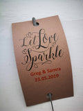 Sparkler Tags - Wedding Favour Tags With FREE 16 Inch Sparklers