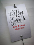 Sparkler Tags - Wedding Favour Tags With FREE 16 Inch Sparklers