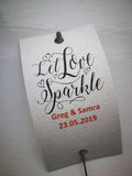 Sparkler Tags - Wedding Favour Tags With FREE 16 Inch Sparklers