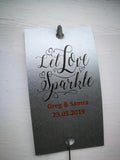 Sparkler Tags - Wedding Favour Tags With FREE 16 Inch Sparklers