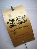 Sparkler Tags - Wedding Party Favour Tags With FREE 40 Cm Sparklers