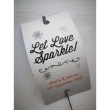 Sparkler Tags - Wedding Party Favour Tags With FREE 40 Cm Sparklers