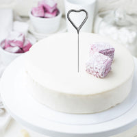 Set of 1 - Heart Shaped Silver Pearl Wedding Sparkler Candles (17cm)