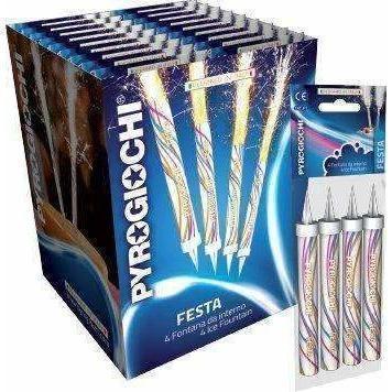 Attractive White Ice Fountain Sparklers 6" Inch Indoor Use (PACK OF 4)