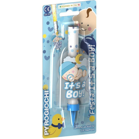 It`s A Boy Ice Fountain Sparklers 6" Inch Indoor Use (PACK OF 1)