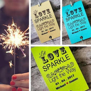 Sparkler Tags - Custom Made Wedding Favour Sleeves Including Gold Effect Sparklers