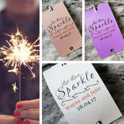 Sparkler Tags - Pearlised Wedding Send-Off Tags With Amazing Sparklers