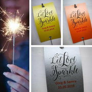 Sparkler Tags - Wedding Favour Tags With FREE 16 Inch Sparklers