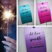 Sparkler Tags - Wedding Sparkler Custom Tags With FREE Big Massive Sparklers