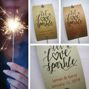 Sparkler Tags - Wedding Sparkler Gift Tags With FREE Gold Effect Sparklers