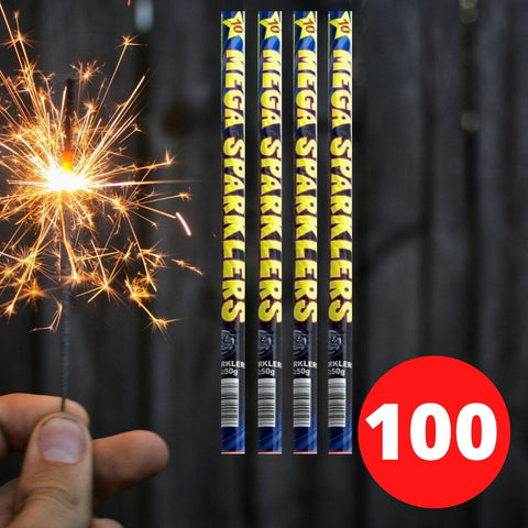 Bulk Buy 16" Inch Gold Effect (40cm) Sparklers (PACK OF 100) In Tubes