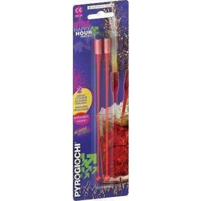 Sparklers - Cocktail Swizzle Mini Ice Fountain Sparklers Sticks Indoor Use (PACK OF 2)